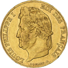 Francia, Louis-Philippe, 20 Francs, 1834, Paris, MBC, Oro, KM:750.1