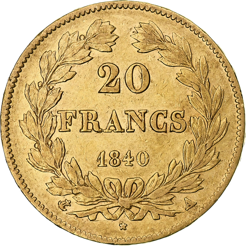 Frankrijk, Louis-Philippe, 20 Francs, 1840, Paris, ZF, Goud, KM:750.1