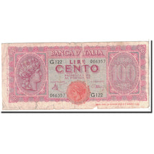 Banknote, Italy, 100 Lire, 1944, 1944-09-22, KM:67a, VG(8-10)
