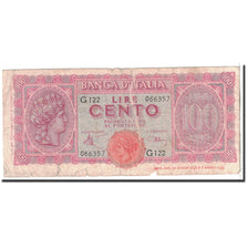Geldschein, Italien, 100 Lire, 1944, 1944-09-22, KM:67a, SGE