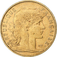 Francia, Marianne, 10 Francs, 1901, Paris, MBC+, Oro, KM:846, Gadoury:1017