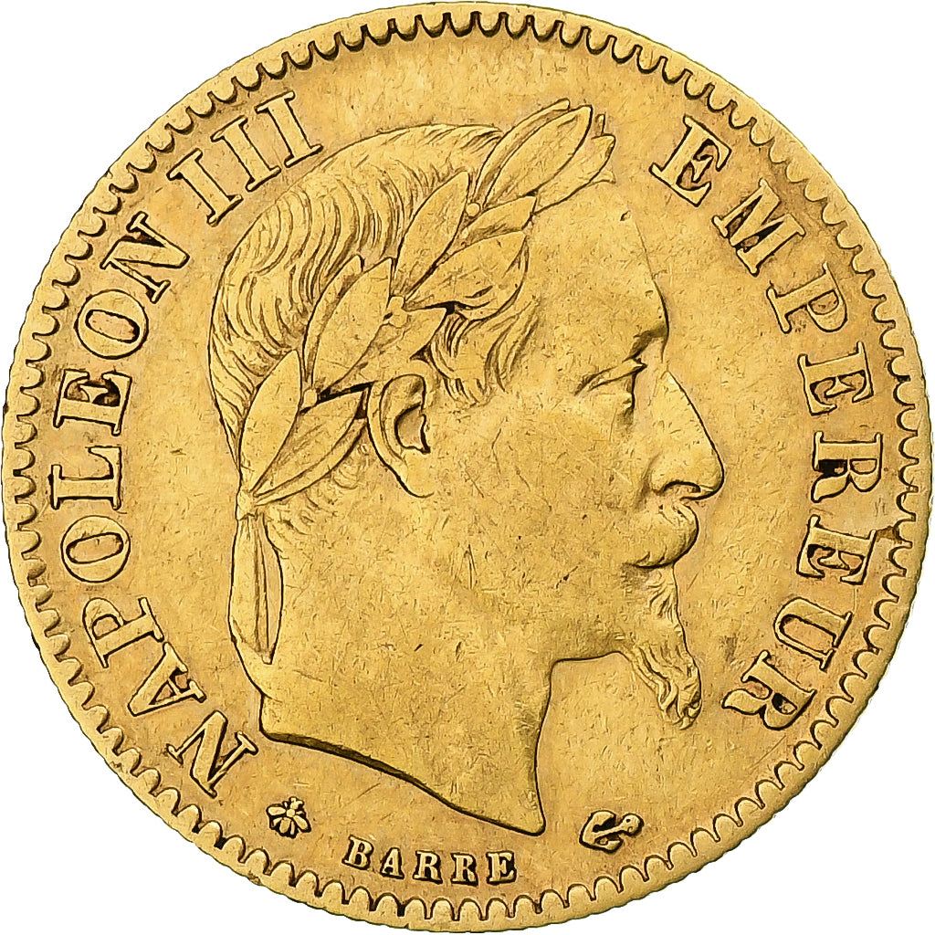 Frankrijk, Napoleon III, 10 Francs, 1864, Paris, FR+, Goud, KM:800.1