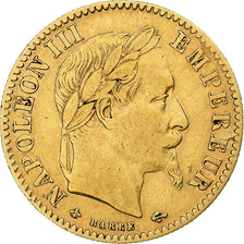 Frankrijk, Napoleon III, 10 Francs, 1864, Paris, FR+, Goud, KM:800.1
