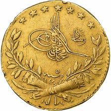Türkei, Muhammad V, 25 Kurush, 1913/AH1327, Qustantiniyah, SS, Gold, KM:752