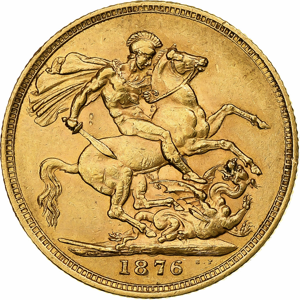 Australie, Victoria, Sovereign, 1876, Sydney, TTB+, Or, KM:7