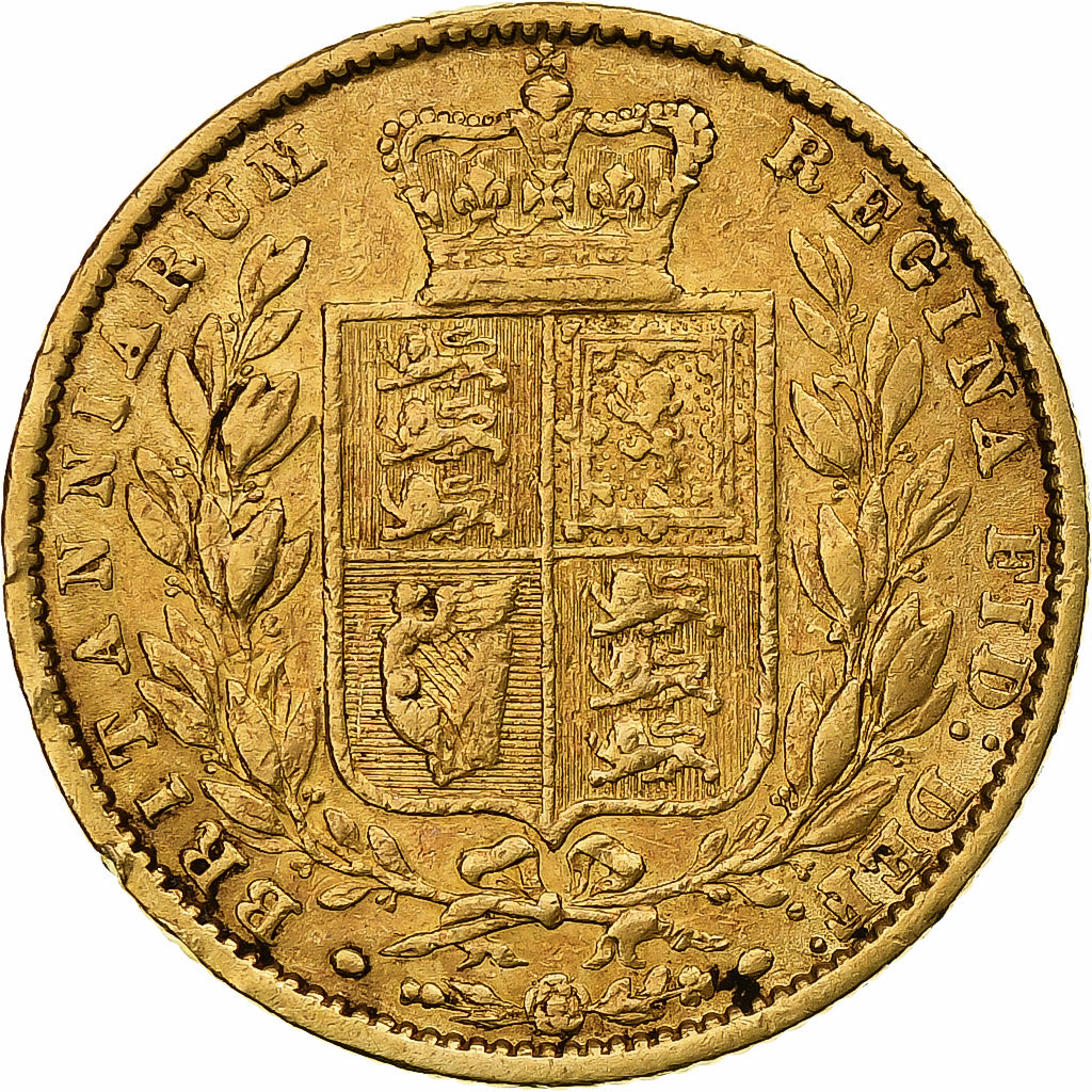 Great Britain, Victoria, Sovereign, 1860, London, Gold, VF(30-35), KM:736.1