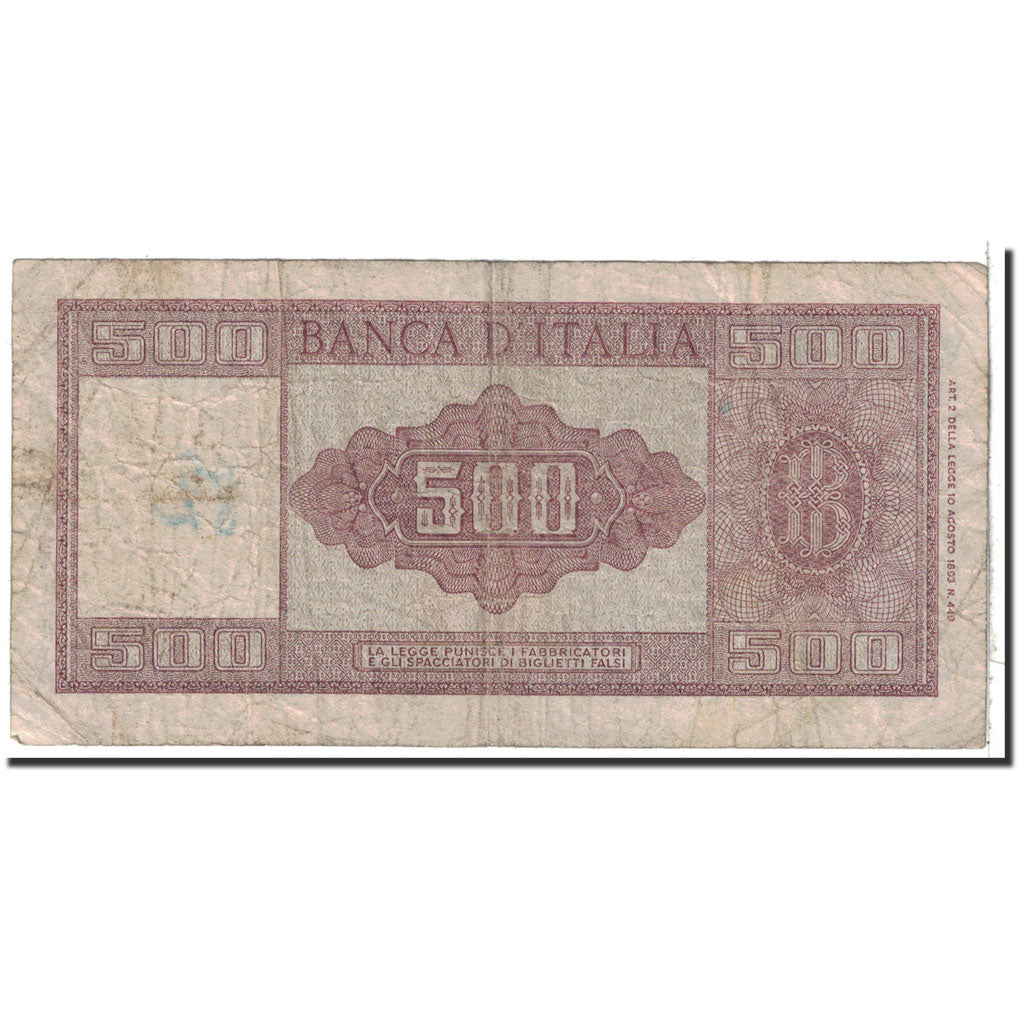 Italy, 500 Lire, 1948, KM:80a, 1948-02-09, VG(8-10)