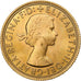 Great Britain, Elizabeth II, Sovereign, 1966, Gold, MS(63), KM:908