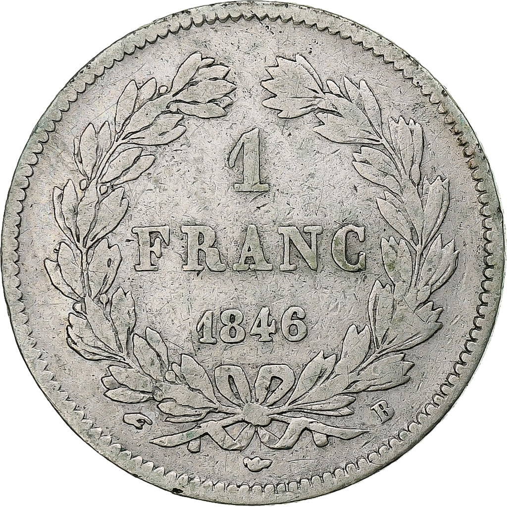 Frankreich, Franc, Louis-Philippe, 1846, Rouen, Silber, S, Gadoury:453, KM:748.2