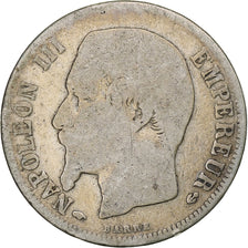 Francia, Napoleon III, Franc, 1859, Paris, Plata, BC, Gadoury:460
