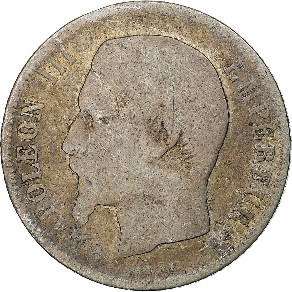 Frankrijk, Napoleon III, Franc, 1860, Paris, Zilver, ZG+, Gadoury:460, KM:779.1