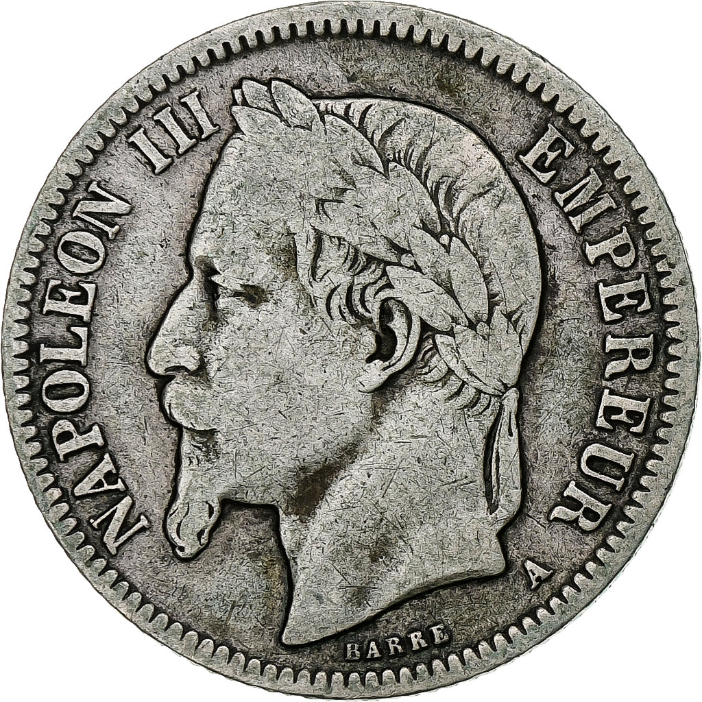 France, Napoleon III, Franc, 1866, Paris, Argent, TB+, KM:806.1