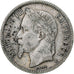 Francia, Napoleon III, Franc, 1866, Strasbourg, Argento, BB, Gadoury:463
