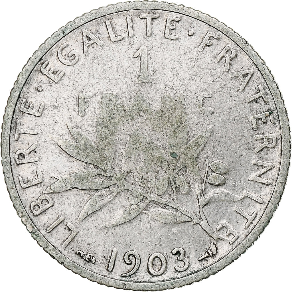 Francia, Franc, Semeuse, 1903, Paris, Argento, MB, Gadoury:467, KM:844.1