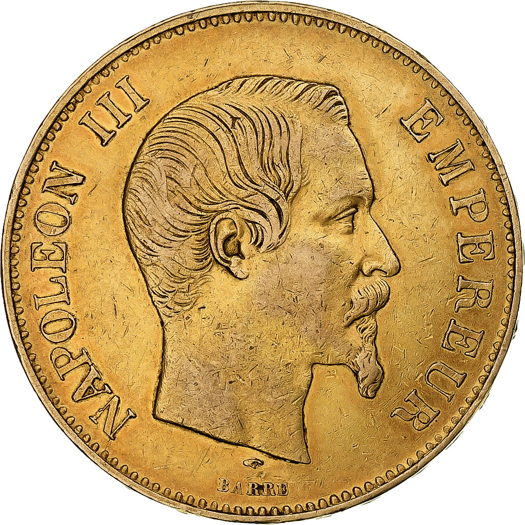 Francia, Napoleon III, 100 Francs, 1857, Paris, Oro, MBC, Gadoury:1135, KM:786.1