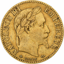 Frankrijk, Napoleon III, 10 Francs, 1863, Paris, Goud, ZF, Gadoury:1015