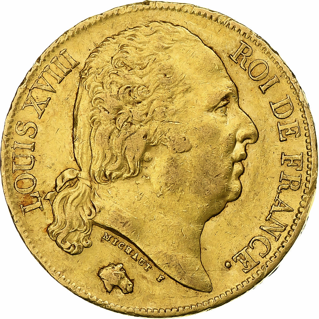 France, Louis XVIII, 20 Francs, 1819, Paris, Or, TTB, Gadoury:1028, KM:712.1