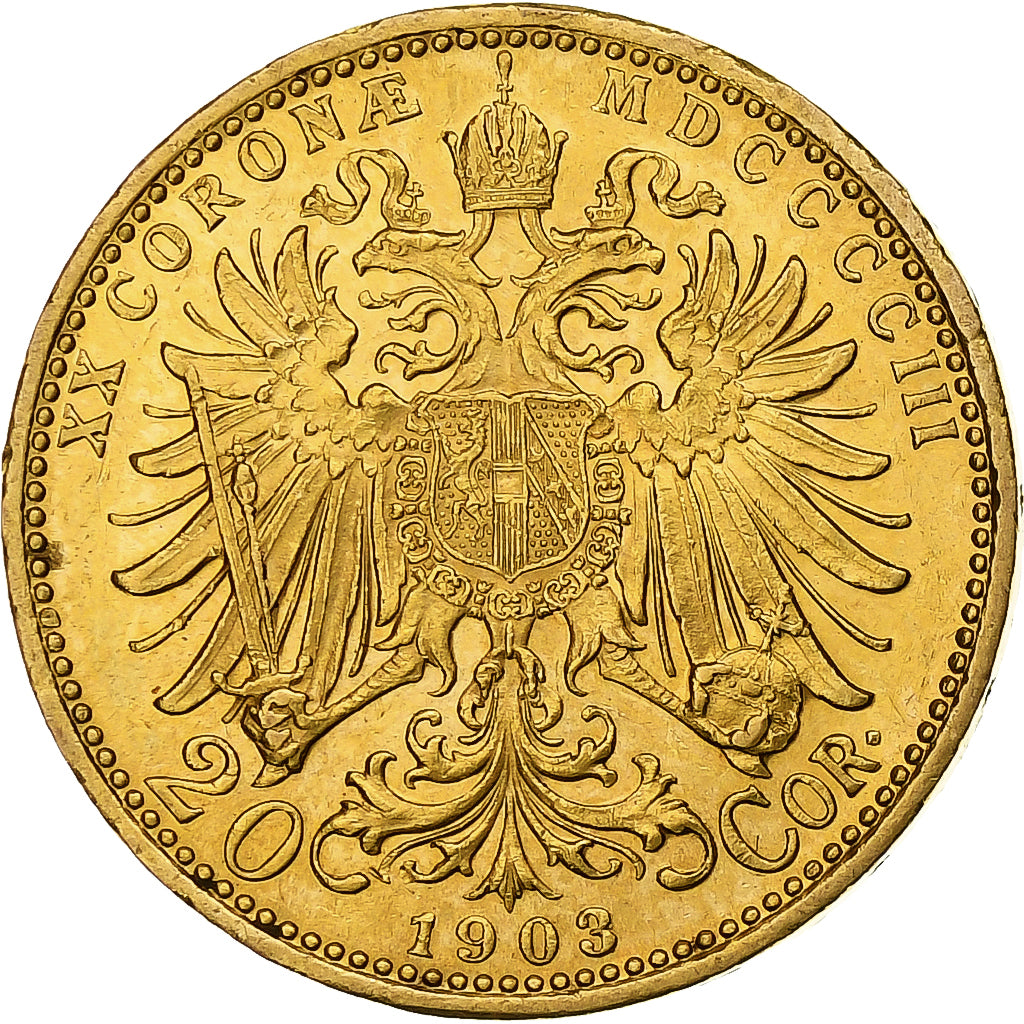 Austria, Franz Joseph I, 20 Corona, 1903, Vienna, Oro, SPL-, KM:2806