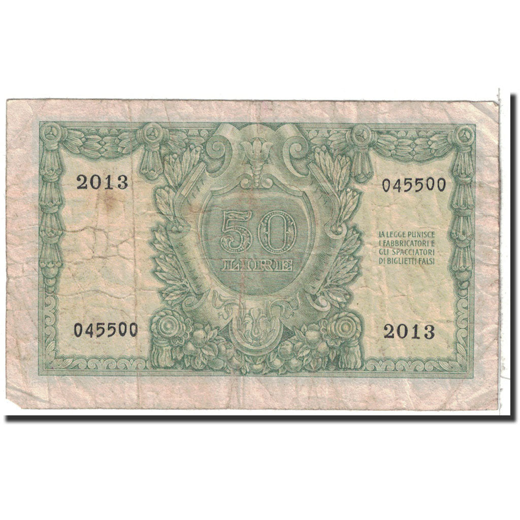 Italia, 50 Lire, 1951, KM:91a, 1951-12-31, MB