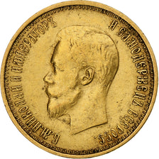 Rusland, Nicholas II, 10 Roubles, 1898, St. Petersburg, Goud, ZF+, KM:64