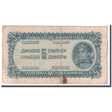 Banknote, Yugoslavia, 5 Dinara, 1944, Undated, KM:49a, F(12-15)