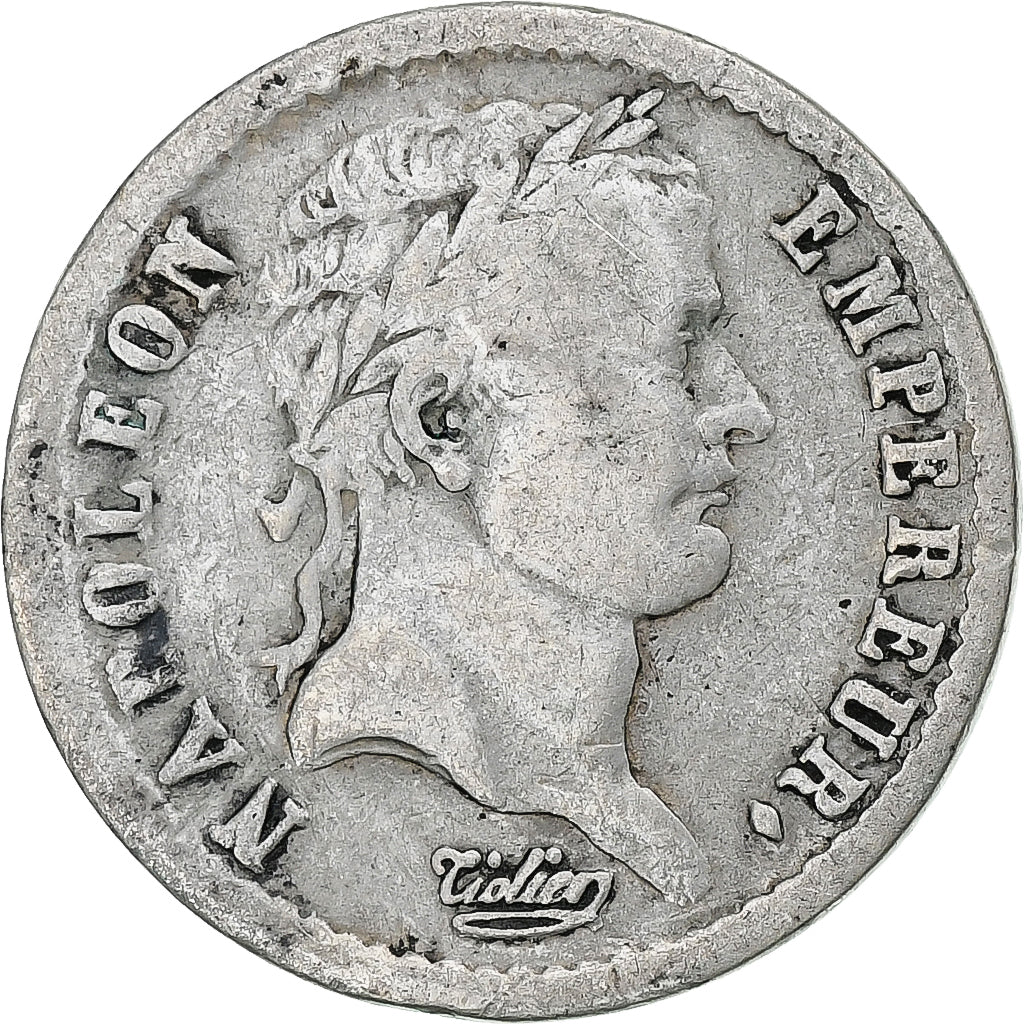 França, Napoleon I, 1/2 Franc, 1811, Paris, Prata, VF(20-25), Gadoury:399