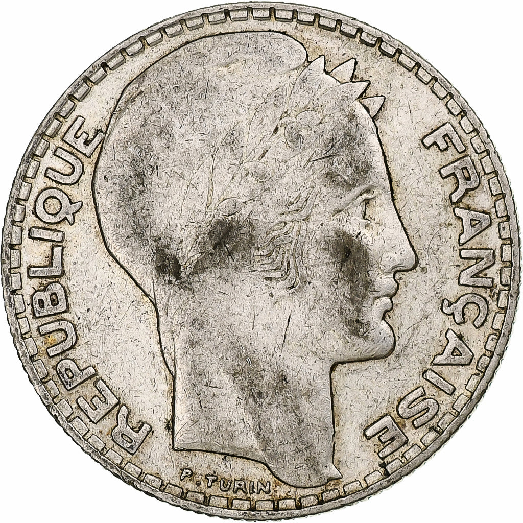 Francia, 10 Francs, Turin, 1937, Paris, Argento, BB, Gadoury:801