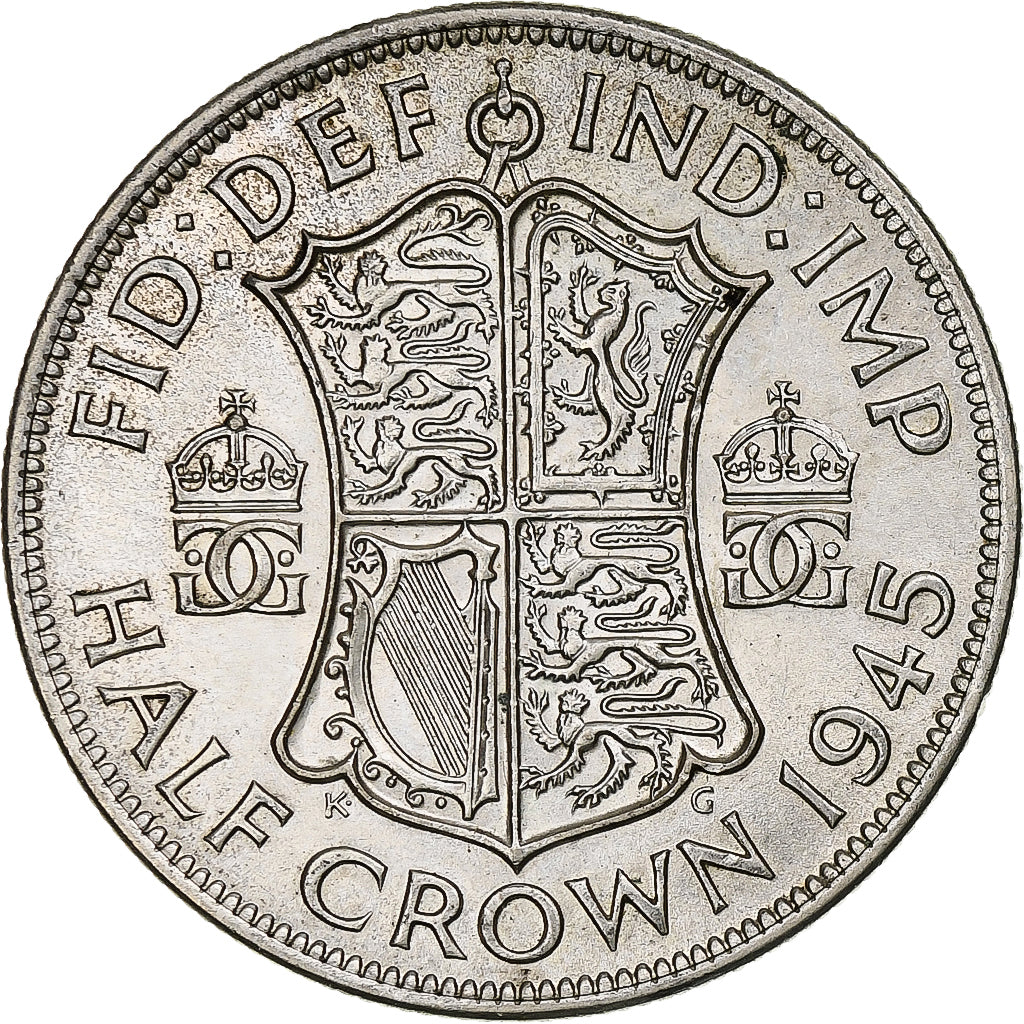 Gran Bretagna, George VI, 1/2 Crown, 1945, Argento, SPL-, Spink:4080, KM:856