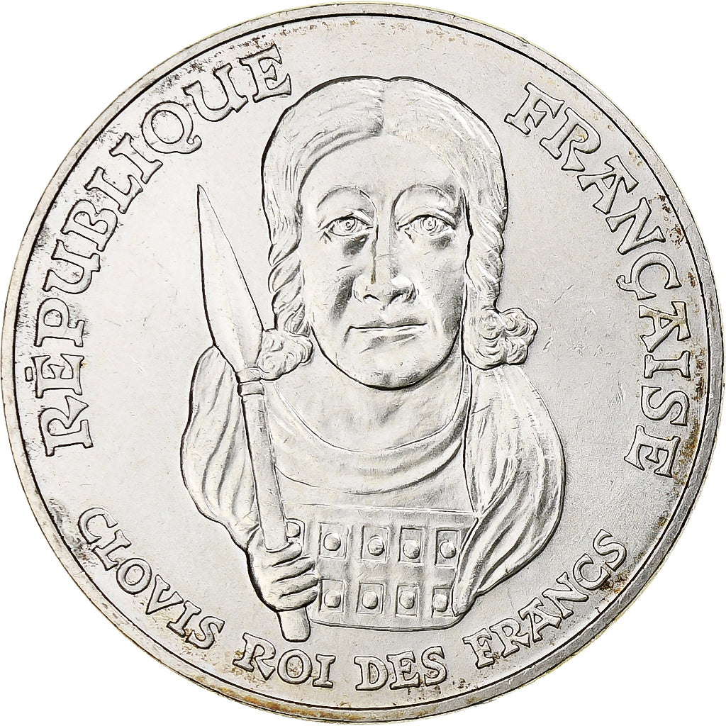 Francia, 100 Francs, Clovis, 1996, Plata, EBC+, Gadoury:953, KM:1180