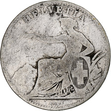 Schweiz, 2 Francs, 1862, Bern, Silber, SGE+, KM:10a