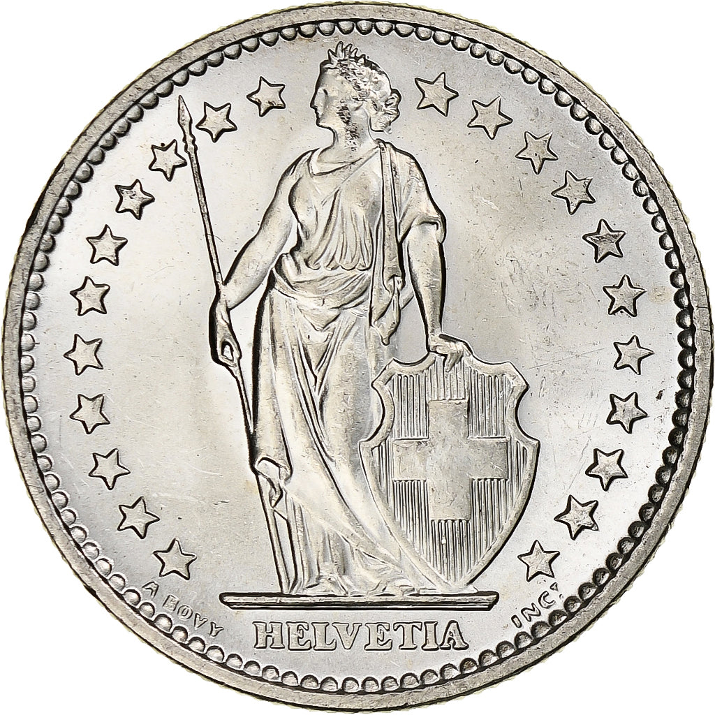 Svizzera, 2 Francs, 1967, Bern, Argento, SPL+, KM:21