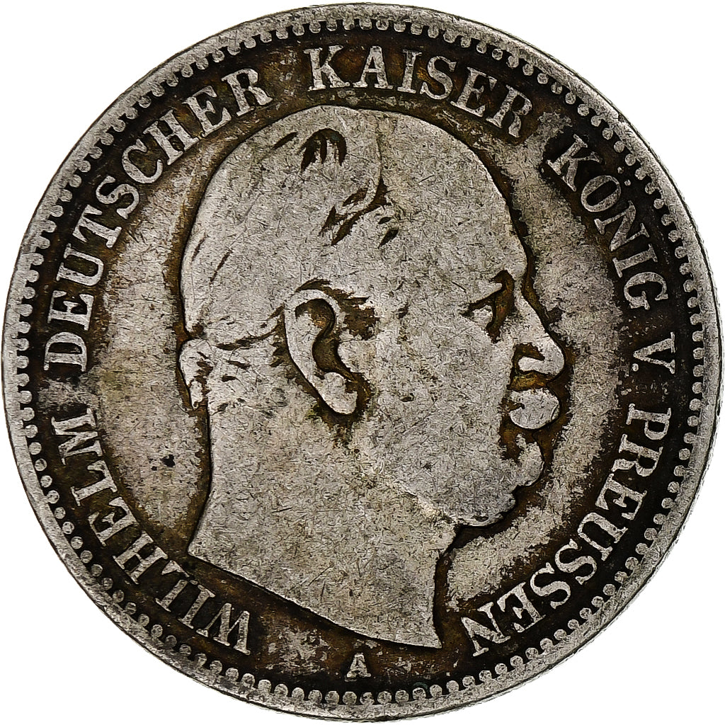 Deutsch Staaten, PRUSSIA, Wilhelm I, 2 Mark, 1876, Berlin, Silber, S, KM:506