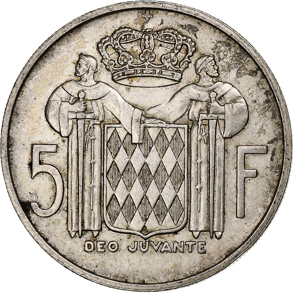 Monaco, Rainier III, 5 Francs, 1960, Srebro, EF(40-45), Gadoury:MC 152, KM:141