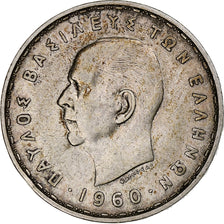 Griechenland, 20 Drachmai, 1960, Silber, SS, KM:73
