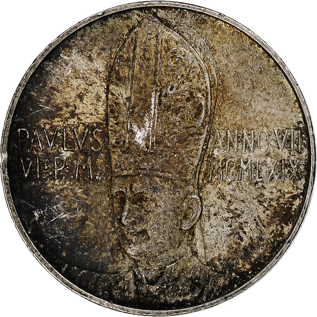 CITTÀ DEL VATICANO, Paul VI, 500 Lire, 1969, Roma, Argento, SPL, KM:115