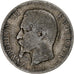 Francia, Napoleon III, 2 Francs, 1856, Lyon, Plata, BC, Gadoury:523, KM:780.3