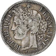 Francia, 2 Francs, Cérès, 1871, Bordeaux, Argento, MB+, Gadoury:529, KM:816.2