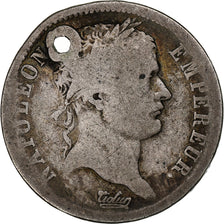 França, 2 Francs, Napoléon I, 1809, Paris, Prata, VG(8-10), Gadoury:501