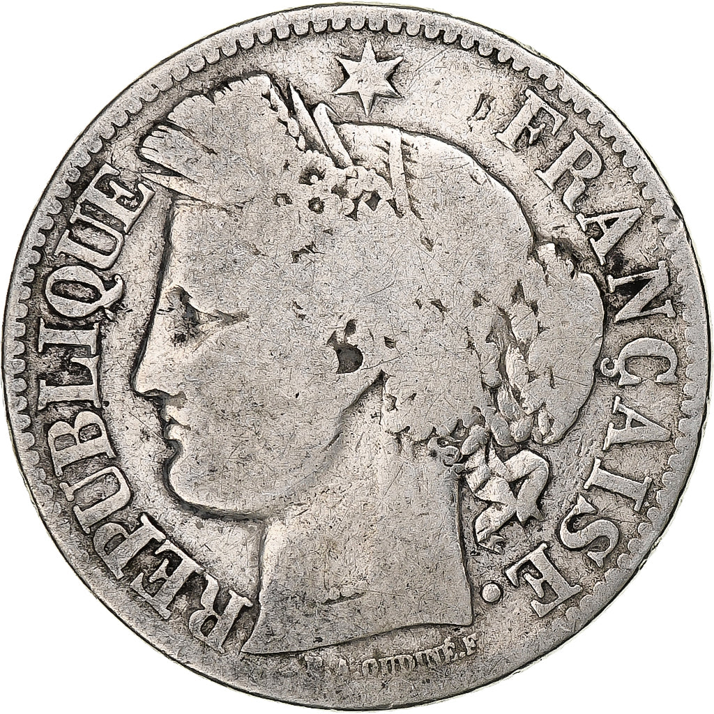 Francia, 2 Francs, Cérès, 1851, Paris, Argento, B, Gadoury:522, KM:760.1