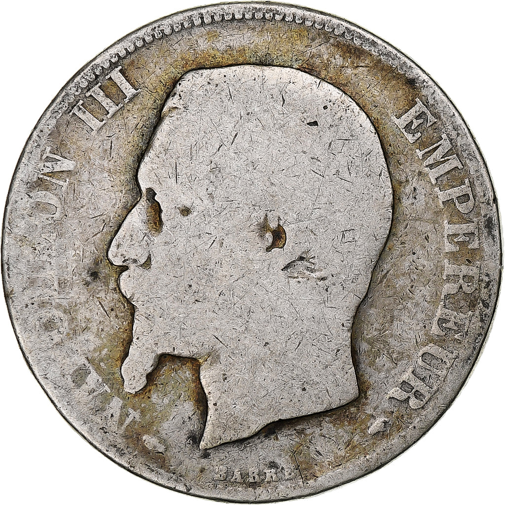 Francia, Napoleon III, 2 Francs, 1854, Paris, Argento, B+, Gadoury:523, KM:780.1
