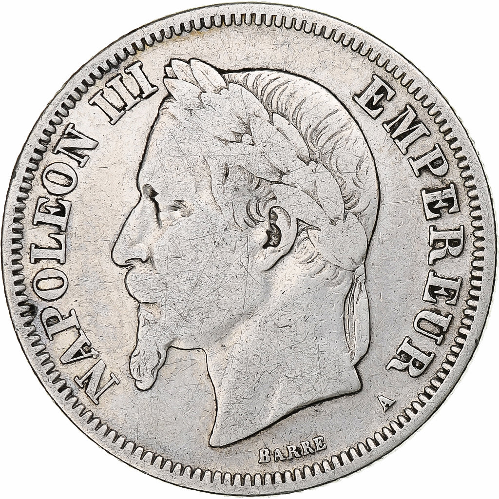 France, Napoléon III, 2 Francs, 1868, Paris, Argent, TB, Gadoury:527, KM:807.1
