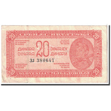 Billete, 20 Dinara, 1944, Yugoslavia, KM:51a, Undated, MBC