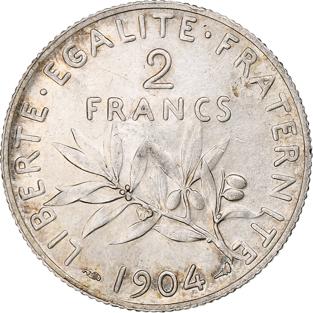Francia, 2 Francs, Semeuse, 1904, Paris, Plata, EBC, Gadoury:532, KM:845.1