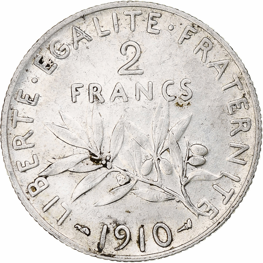 France, 2 Francs, Semeuse, 1910, Paris, Argent, TTB+, Gadoury:532, KM:845.1