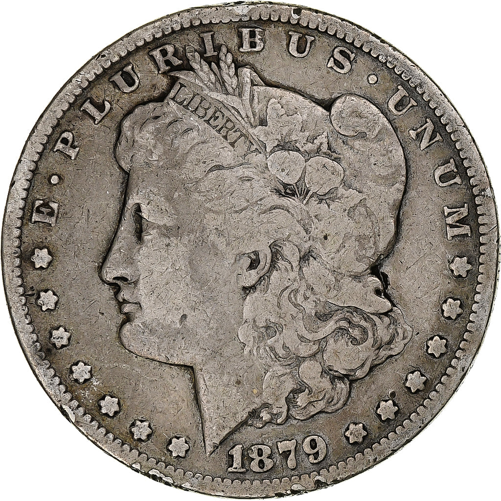 États-Unis, Dollar, Morgan Dollar, 1879, San Francisco, Argent, TB, KM:110