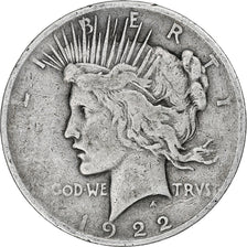 Stati Uniti, Dollar, Peace Dollar, 1922, Philadelphia, Argento, MB, KM:150
