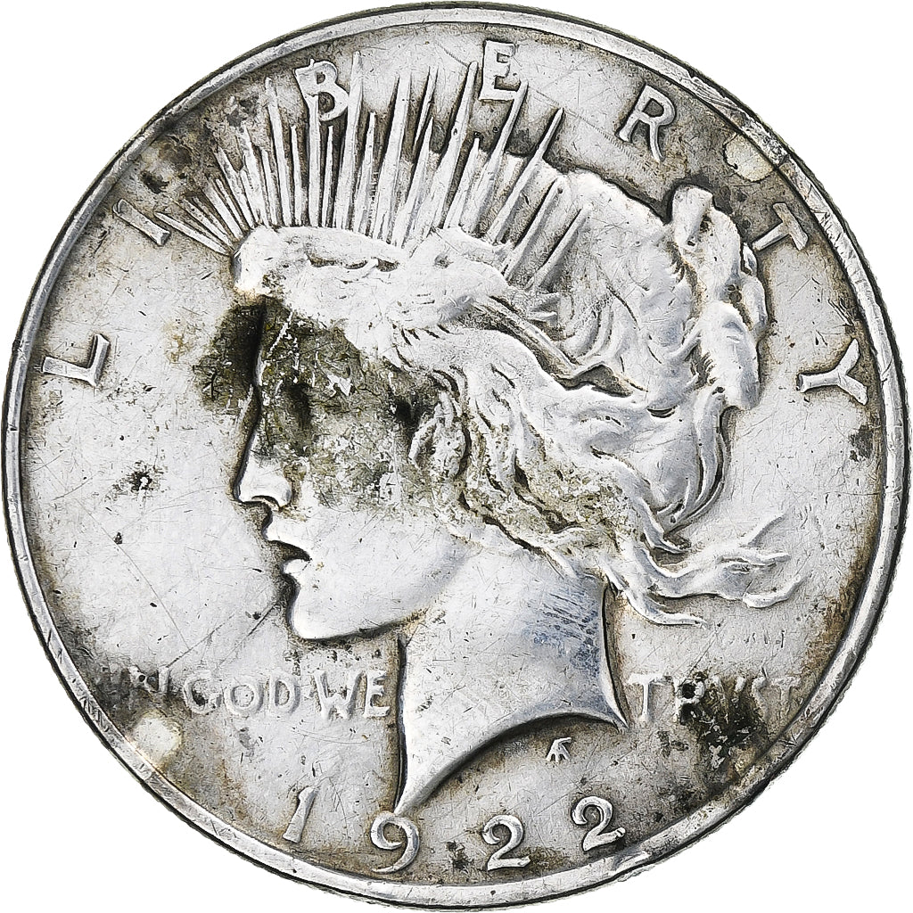 États-Unis, Dollar, Peace Dollar, 1922, Philadelphie, Argent, TB, KM:150