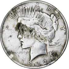 États-Unis, Dollar, Peace Dollar, 1922, Philadelphie, Argent, TB, KM:150