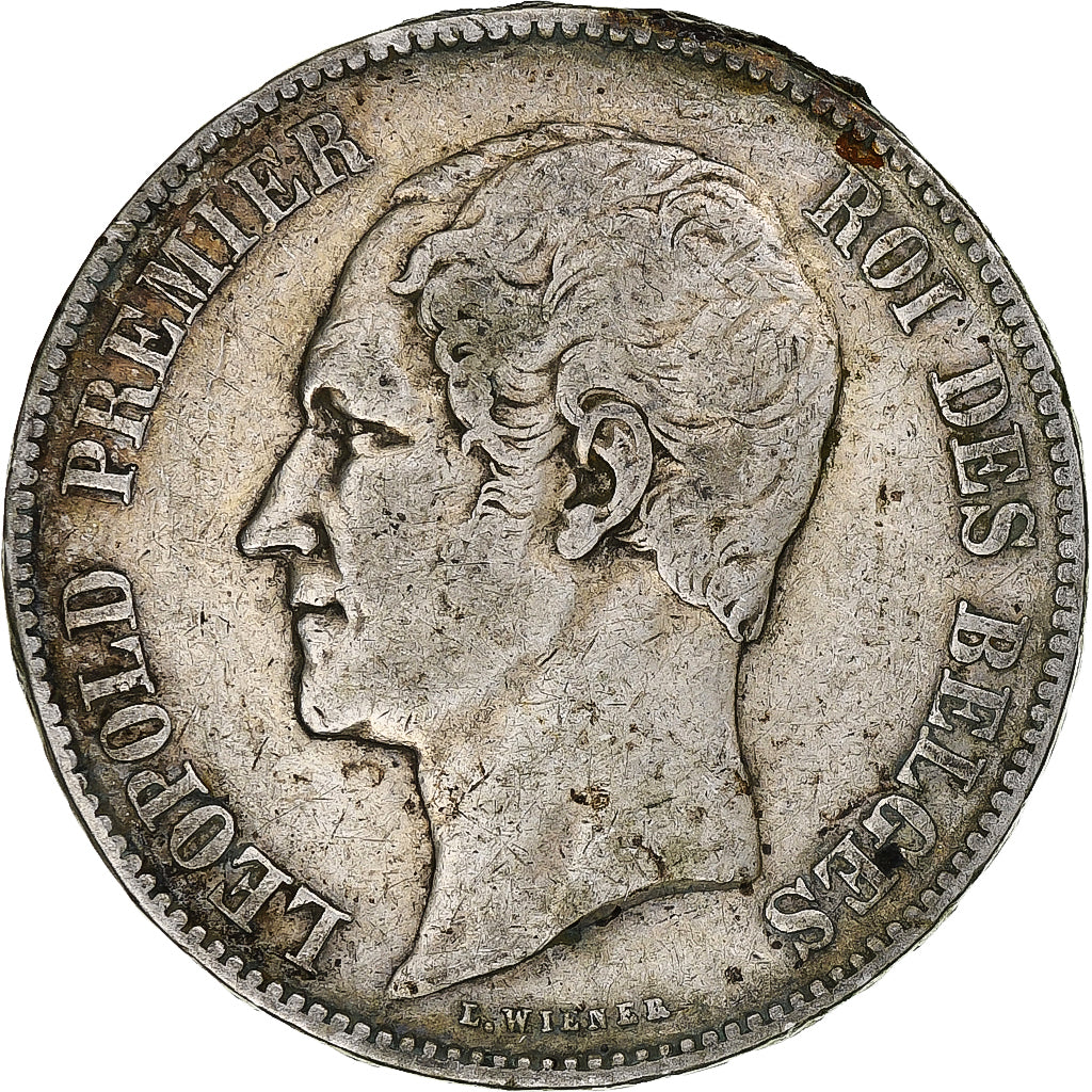 Belgio, Leopold I, 5 Francs, 5 Frank, 1849, Brussels, Argento, MB, KM:17