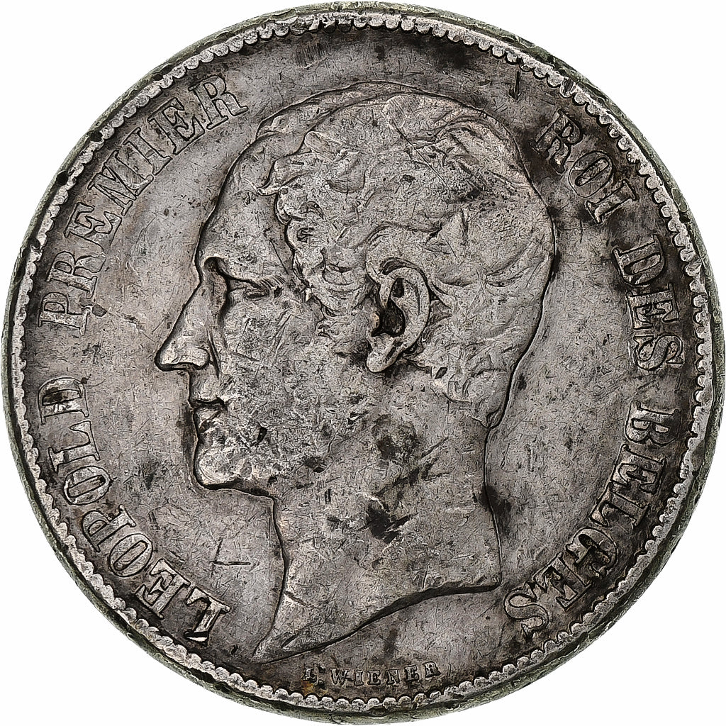 Bélgica, Leopold I, 5 Francs, 5 Frank, 1850, Prata, F(12-15), KM:17